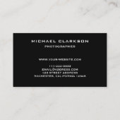Moderner Minimalist gebürstetes Metall hallo Visitenkarte (Rückseite)