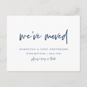 Moderner Minimalist, haben wir verschoben, Announc Postkarte (Vorderseite)