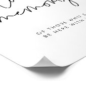 Moderner Minimalist In liebevoll Erinnerung Hochze Poster (Ecke)