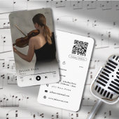 Moderner Minimalist Musiker White Visitenkarte