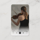 Moderner Minimalist Musiker White Visitenkarte (Vorderseite)