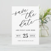 Moderner Minimalist Save The Date (Stehend Vorderseite)