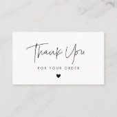 Moderner Minimalist Vielen Dank für Ihre Bestellka Visitenkarte (Vorderseite)