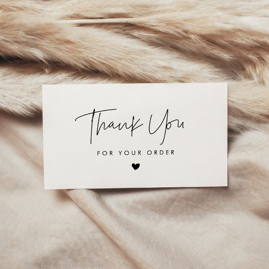 Moderner Minimalist Vielen Dank für Ihre Bestellka Visitenkarte