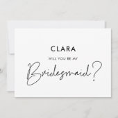 Moderner Minimalist Werden Sie meine Bridesmädchen Einladung