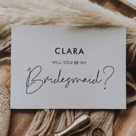 Moderner Minimalist Werden Sie meine Bridesmädchen Einladung
