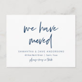 Moderner Minimalist, Wir sind umgezogen, Announcem Postkarte (Vorderseite)