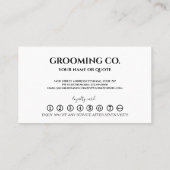 Moderner Minimalist-Züchtiger mit Loyalitätskarte Visitenkarte (Rückseite)