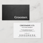 Moderner Minimalist-Züchtiger mit Loyalitätskarte Visitenkarte (Vorne/Hinten)