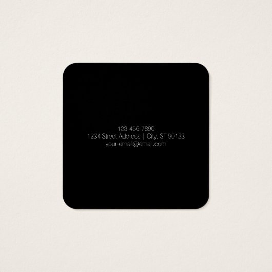 Moderner, minimalistisch bearbeitbarer Text | Schw (Rückseite)