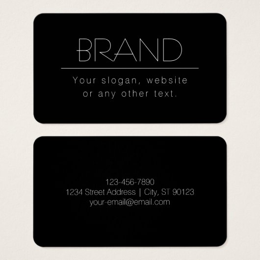 Moderner, minimalistisch bearbeitbarer Text | Schw (Vorne & Hinten)