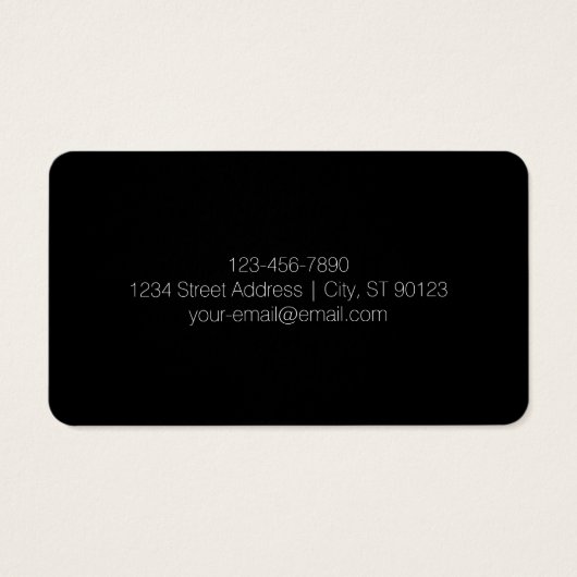 Moderner, minimalistisch bearbeitbarer Text | Schw (Rückseite)