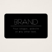 Moderner, minimalistisch bearbeitbarer Text | Schw (Vorderseite)