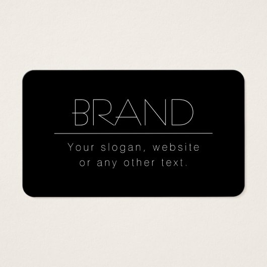 Moderner, minimalistisch bearbeitbarer Text | Schw (Vorderseite)