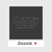 Moderner, minimalistisch bearbeitbarer Text | Schw Aufkleber (Blatt)