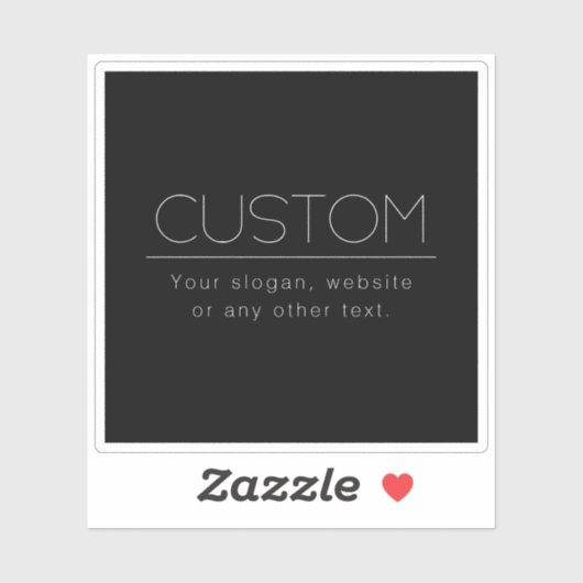 Moderner, minimalistisch bearbeitbarer Text | Schw Aufkleber (Blatt)