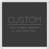 Moderner, minimalistisch bearbeitbarer Text | Schw Aufkleber (Vorderseite)