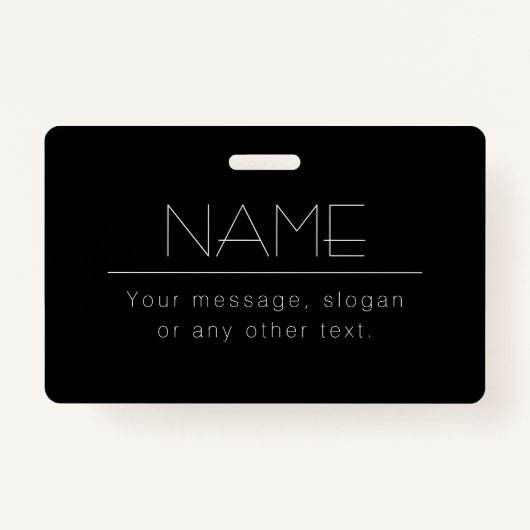 Moderner, minimalistisch bearbeitbarer Text | Schw Ausweis (Vorderseite)