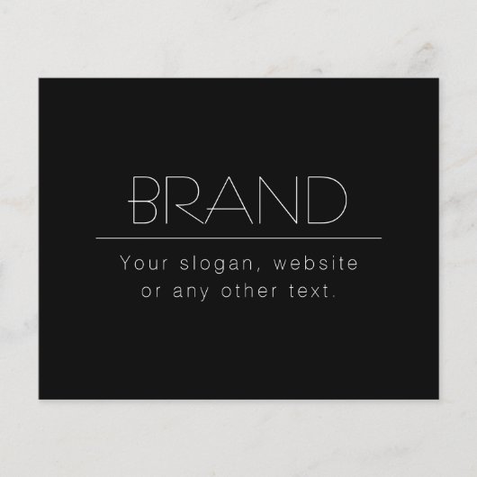 Moderner, minimalistisch bearbeitbarer Text | Schw Flyer (Vorne)