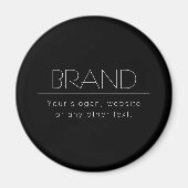 Moderner, minimalistisch bearbeitbarer Text | Schw Magnet (Vorne)