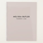 Moderner Minimalistisch Blush Beige Planer<br><div class="desc">Einfach und modern.</div>