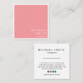 Moderner Minimalistisch Blush-Event-Planer Quadratische Visitenkarte (Vorne/Hinten)