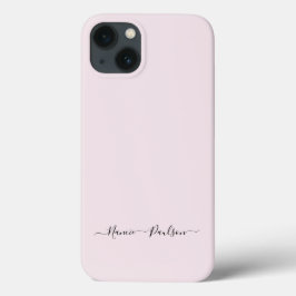 Moderner Minimalistisch Blush Pink Script Individu Case-Mate iPhone Hülle