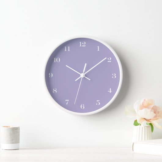 Moderner Minimalistisch-Chic-Lavendel Uhr (Zuhause)