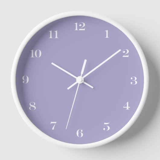 Moderner Minimalistisch-Chic-Lavendel Uhr (Vorderseite)