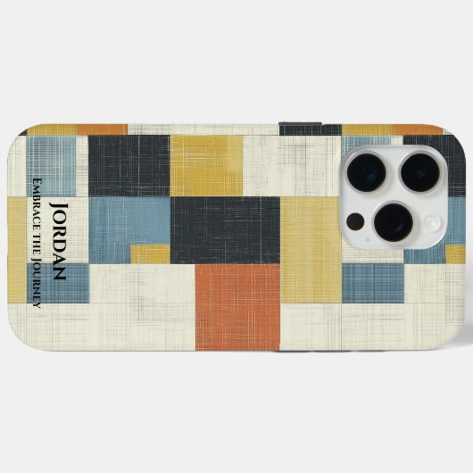 Moderner Minimalistisch geometrischer Stil - Retro Case-Mate iPhone Hülle (Rückseite (Horizontal))