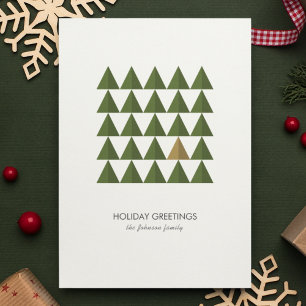 Moderner Minimalistisch geometrischer Weihnachtsba Feiertagskarte