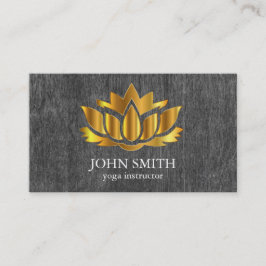 Moderner Minimalistisch-Gold-Lotus-Yoga-Lehrer Visitenkarte