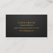 Moderner Minimalistisch-Gold-Lotus-Yoga-Lehrer Visitenkarte (Rückseite)