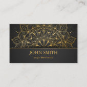 Moderner Minimalistisch-Gold-Lotus-Yoga-Lehrer Visitenkarte (Vorderseite)