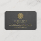 Moderner Minimalistisch-Gold-Mandala-Yoga-Lehrer Visitenkarte (Rückseite)