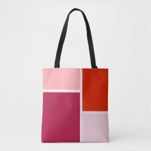 Moderner Minimalistisch roter rosa Farbblock Tasche