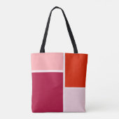Moderner Minimalistisch roter rosa Farbblock Tasche (Rückseite)