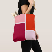 Moderner Minimalistisch roter rosa Farbblock Tasche (Von Nahem)