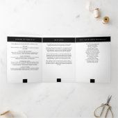 Moderner Minimalistischer 2-Foto-Begräbnisdienst Dreifach-gefaltete Programmkarte (Innenseite)