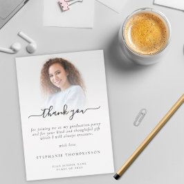 Moderner Minimalistischer Abschluss 2022 Foto Dankeskarte