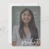 Moderner Minimalistischer Abschluss 2023 | FOTO PA Einladung (Rückseite)