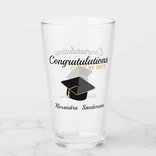 Moderner Minimalistischer Abschluss 2023 Glas (Rückseite)