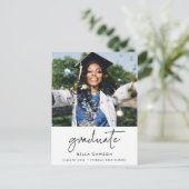 Moderner minimalistischer Abschluss 2024 Foto Postkarte (Stehend Vorderseite)