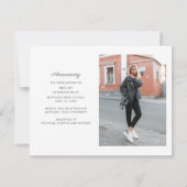 Moderner Minimalistischer Abschluss 2 Fotos Ankünd (Rückseite)