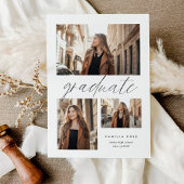 Moderner Minimalistischer Abschluss 3 FotoCollage Ankündigung