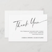 Moderner Minimalistischer Abschluss Dankeskarte (Vorne/Hinten)