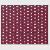 Moderner, minimalistischer Abschluss der Bordeaux- Geschenkpapier (Flach)