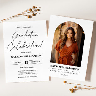 Moderner Minimalistischer Abschluss Einladung mit 