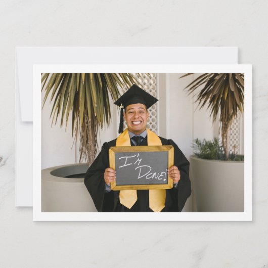 Moderner Minimalistischer Abschluss für einfaches Ankündigung (Rückseite)