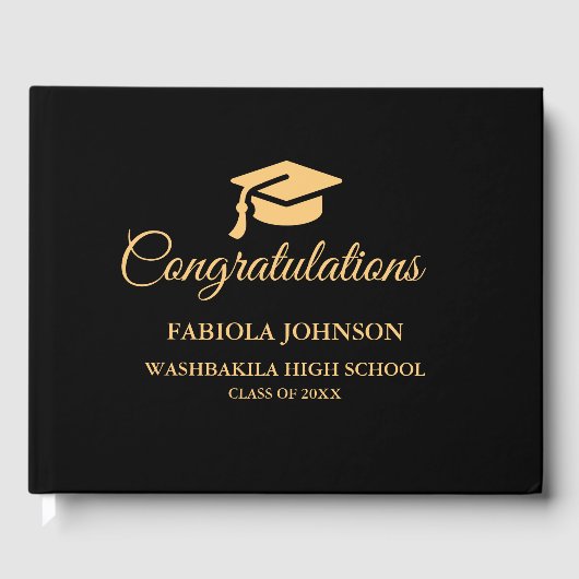 Moderner Minimalistischer Abschluss Gästebuch (Vorderseite)